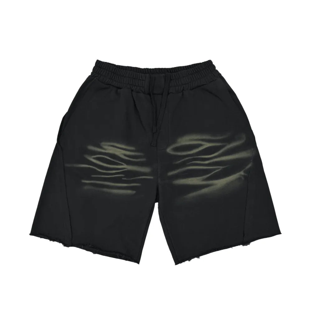 Heavyweight Vintage Washed Tiger Stripes Short Pants