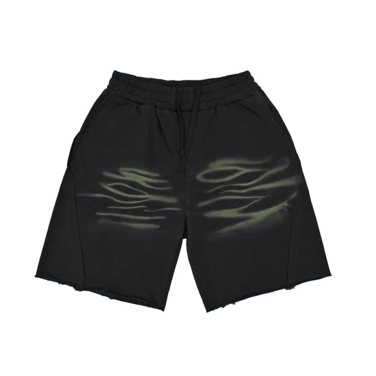 Heavyweight Vintage Washed Tiger Stripes Short Pants
