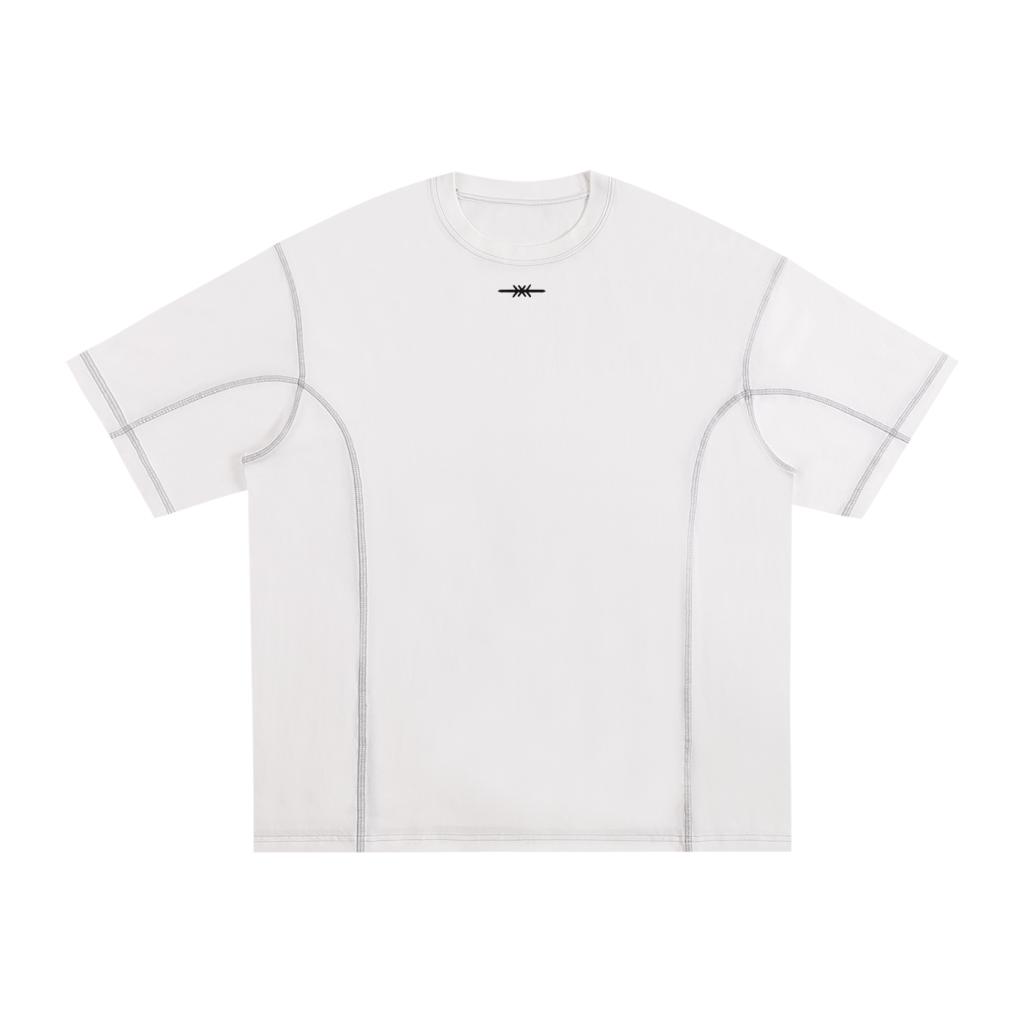 Streetwear Contrast-Stitched Cotton T-Shirt