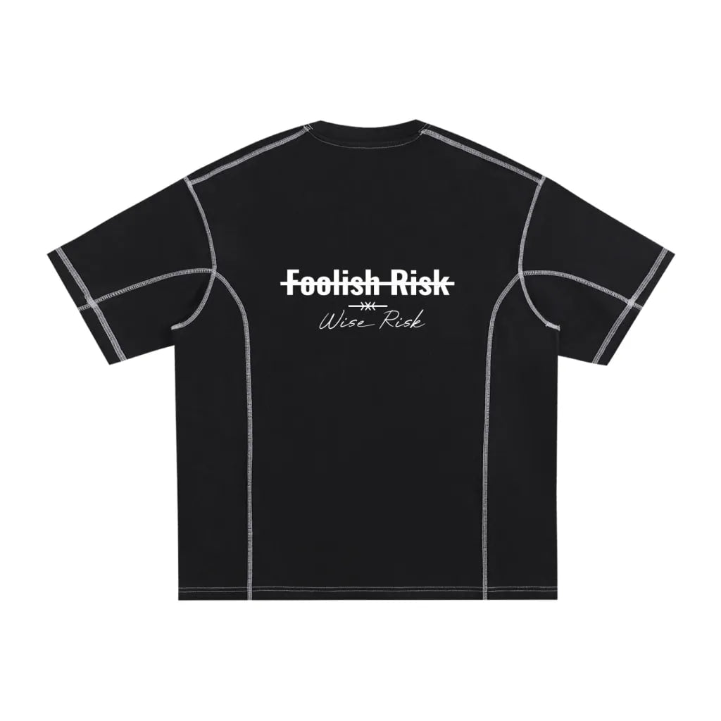 Streetwear Contrast-Stitched Cotton T-Shirt