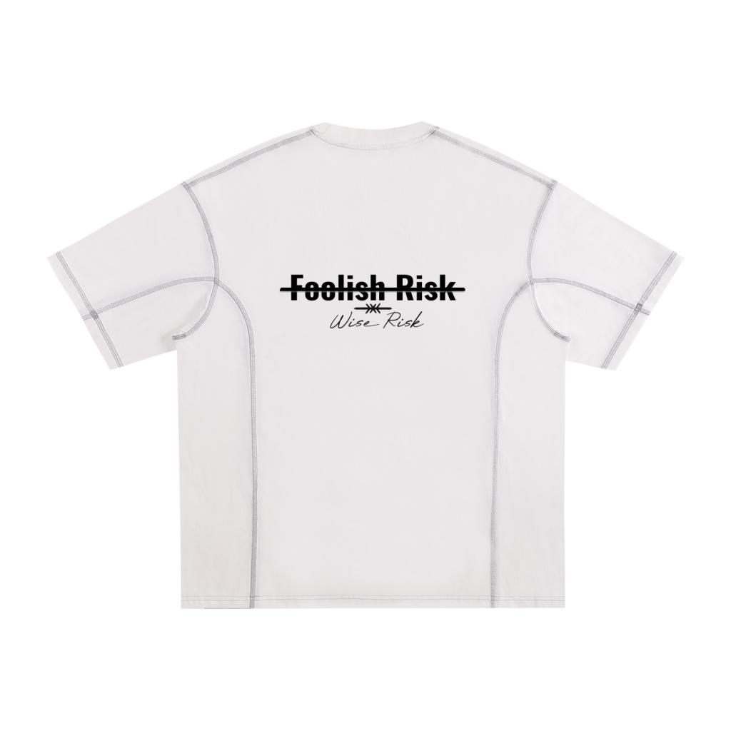 Streetwear Contrast-Stitched Cotton T-Shirt