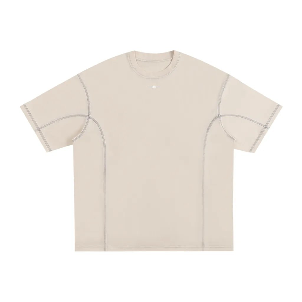 Streetwear Contrast-Stitched Cotton T-Shirt